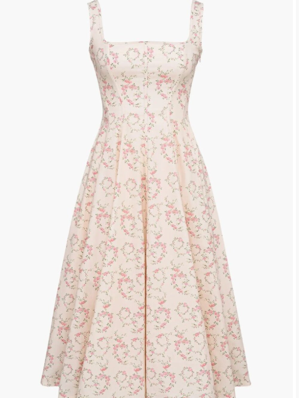 House of CB Mariabella Cream Floral Print Cotton Midi Sun Dress Size Small NWT - Picture 11 of 12